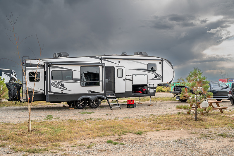 Photo of site at Base Camp Family Campground