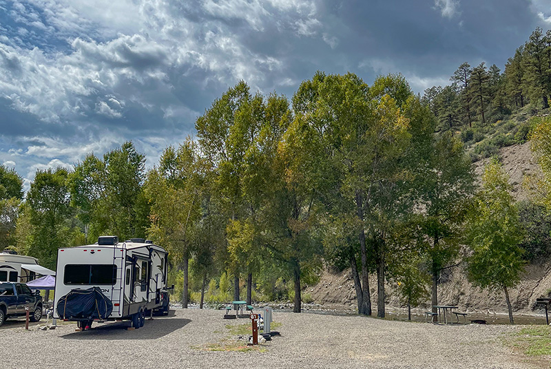 Photo of site at Pagosa Riverside Campground