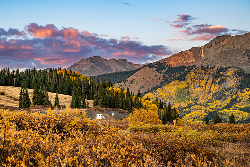 View from Lizard Head Pass Rest Area