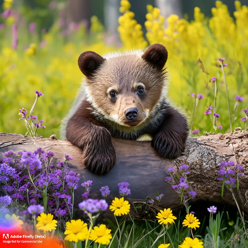 AI Generated Photo of a bear cub