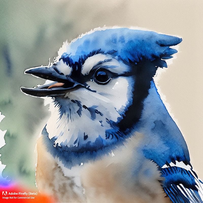 AI Generated Photo of a bluejay